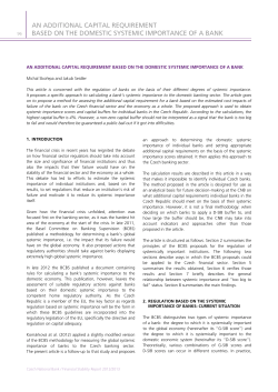 an additional capital requirement based on the domestic systemic