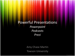 Powerful Presentations - Towson University PDS Technology Day