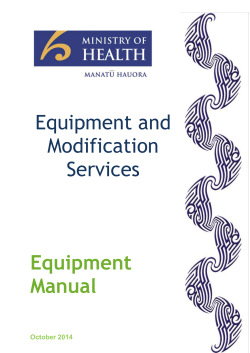 Equipment Manual - Ministry of Health