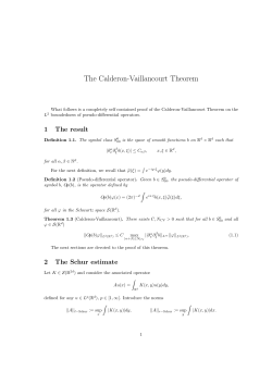 The Calderon-Vaillancourt Theorem