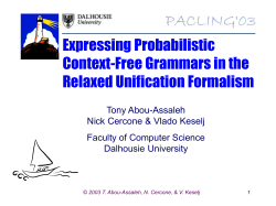 Expressing Probabilistic Context-Free Grammars in the Relaxed