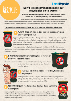 Don`t let contamination make our recyclables go to waste!