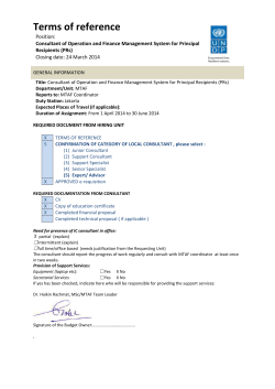 TOR - UNDP | Procurement Notices