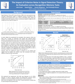 The Impact of Criterion Noise in Signal Detection Theory
