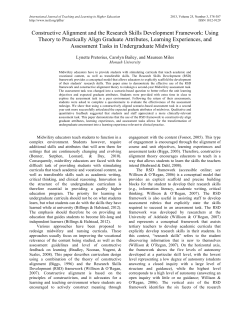 Constructive Alignment and the Research Skills Development