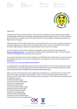 Reference - Leicestershire FA