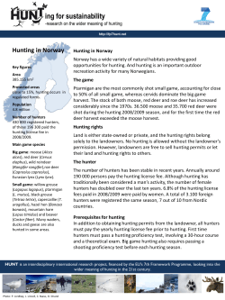 Hunting in Norway - Hunting for sustainability