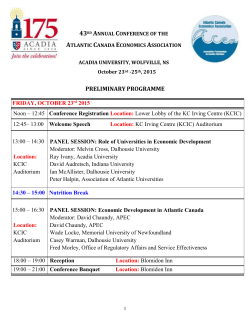 PRELIMINARY PROGRAMME - Economics