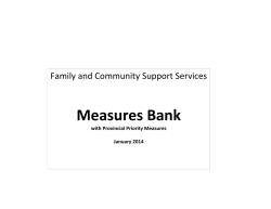 FCSS Outcome Measures Bank