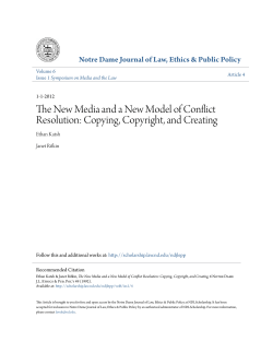 The New Media and a New Model of Conflict