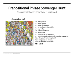 Prepositional Phrase Scavenger Hunt