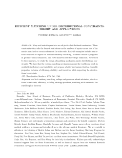 efficient matching under distributional constraints