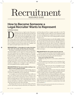 How to Become Someone a Legal Recruiter Wants to Represent