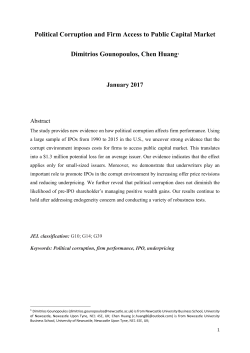 Political Corruption and Firm Access to Public Capital Market
