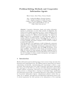 Problem-Solving Methods and Cooperative Information Agents