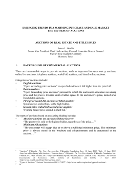 emerging trends in a warming purchase and sale market the bid