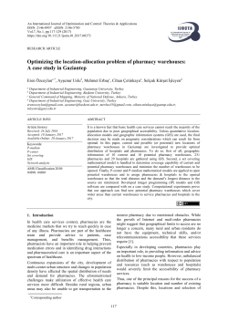 Optimizing the location-allocation problem of pharmacy warehouses