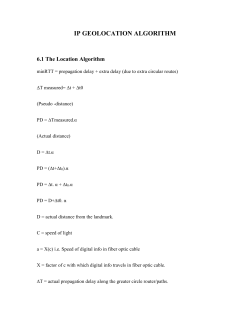 IP GEOLOCATION ALGORITHM