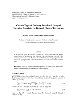 Certain Type of Pathway Fractional Integral Operator Associate via