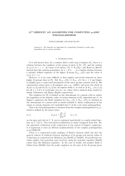 Li(p)-SERVICE? AN ALGORITHM FOR COMPUTING p