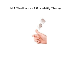14.1 The Basics of Probability Theory