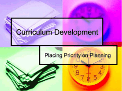 Curriculum Development &ndash; Placing Priority on Planning - NATO
