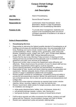 Person Specification - Corpus Christi College, Cambridge
