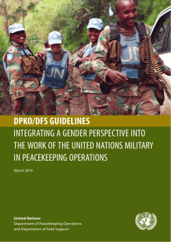 dpko/dfs guidelines integrating a gender perspective into the work of