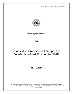 B. The Bidding Documents - Financial Monitoring Unit
