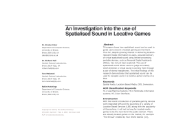 An Investigation into the use of Spatialised Sound in Locative Games