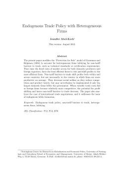Endogenous Trade Policy with Heterogeneous Firms
