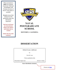 title in all capitals - Naval Postgraduate School