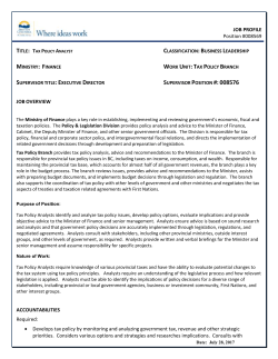 job profile - BC Public Service