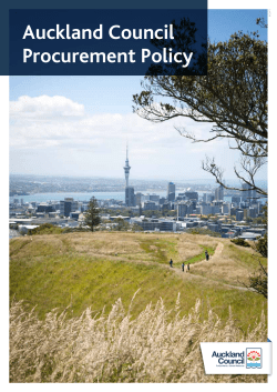 Auckland Council Procurement Policy