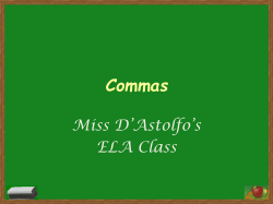 Commas Continued&hellip;