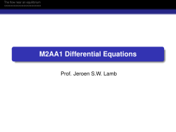 M2AA1 Differential Equations