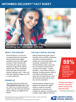 informed delivery&reg; fact sheet
