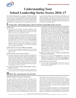 Understanding Your School Leadership Series Scores