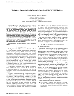 Testbed for Cognitive Radio Networks Based on