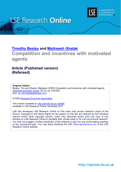 Competition and incentives with motivated agents