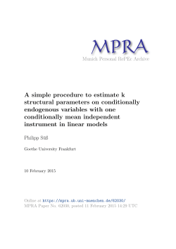 A simple procedure to estimate k structural parameters on