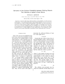 Derivation of the Collision Probability between Orbiting Objects: The
