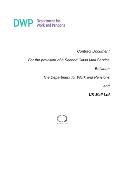 (DWP) Second Class Mail Service