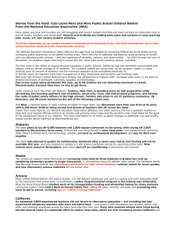 Stories from the Field: Cuts Leave More and More Public School