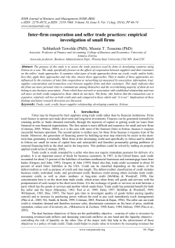 Inter-firm cooperation and seller trade practices