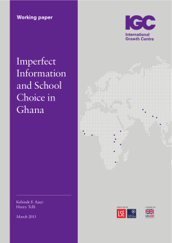 Imperfect Information and School Choice in Ghana