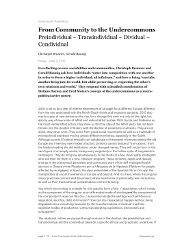 Dividual &ndash; Condividual