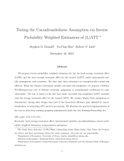 Testing the Unconfoundedness Assumption via Inverse Probability
