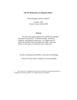 On the Robustness of Majority Rule