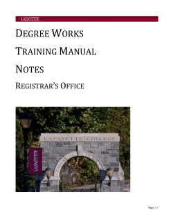 degree works training manual notes